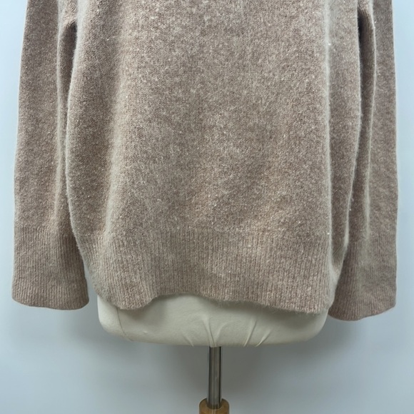 360 Sweater Wool Raccoon Blend Crewneck Long Sleeve Knit Pullover Pink Medium - Picture 3 of 8